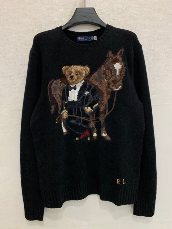 Polo Ralph Lauren Sweaters - Polo Ralph Lauren Bear & Horse Wool Crewneck Sweater